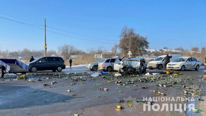 В Буче произошло смертельное ДТП с участием трех автомобилей