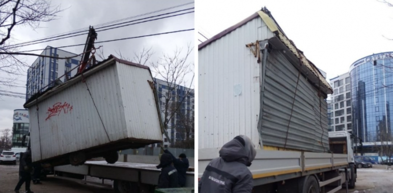 На прошедшей неделе с улиц Киева демонтировали более сотни элементов благоустройства