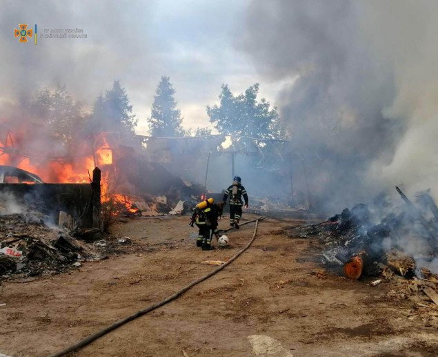 Спасатели ликвидировали масштабный пожар древесины под Ирпенем