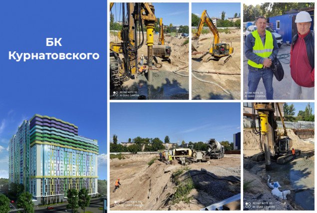 На строительстве многофункционального комплекса на Курнатовского приступили к обустройству свайного поля
