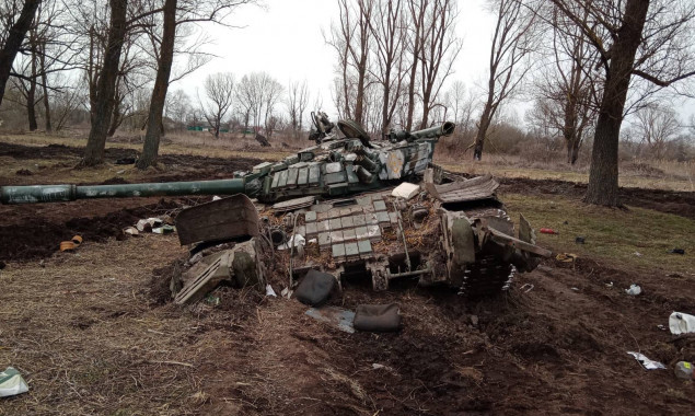 На Чернігівщині знищено колону танків рф, що проривалась у напрямку Києва