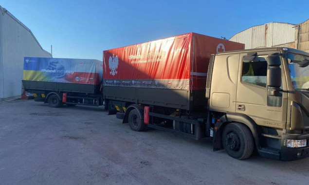 На Київщину надійшло 10 вантажівок гуманітарної допомоги з Польщі