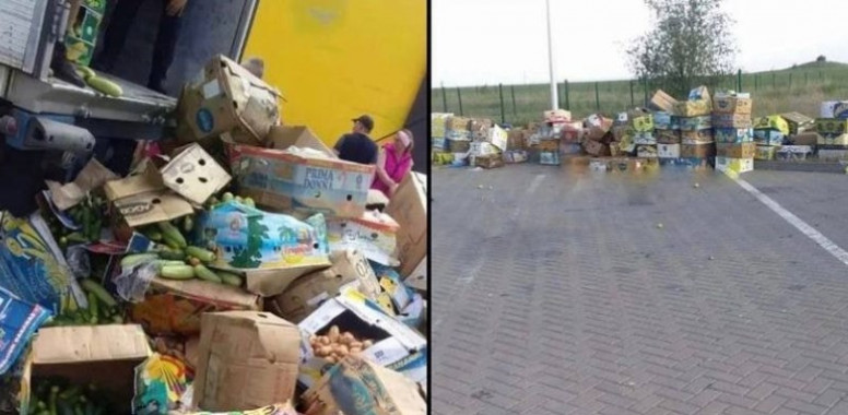 Окупанти не пропускають вантажівки до Запоріжжя: водії викидають тонни овочів