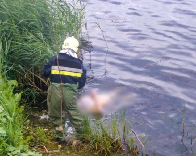 Столичні рятувальники дістали тіло потопельника з озера в Оболонському районі