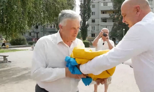 До Бородянки на Київщині повернули Головний прапор (відео)
