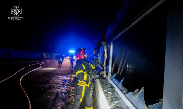 На столичній Татарці рятувальники ліквідували пожежу на СТО (фото)