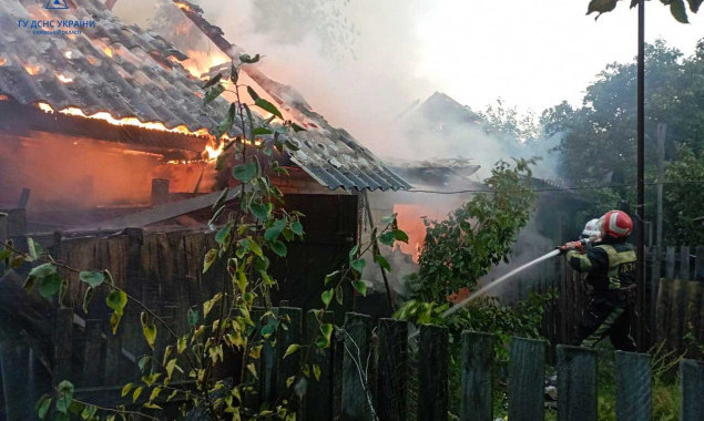 Удар блискавки спричинив пожежі на Київщині
