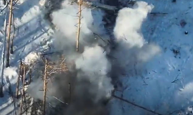 Волинська 100 бригада ТрО показали ураження російського бліндажа у Серебрянському лісі (відео)